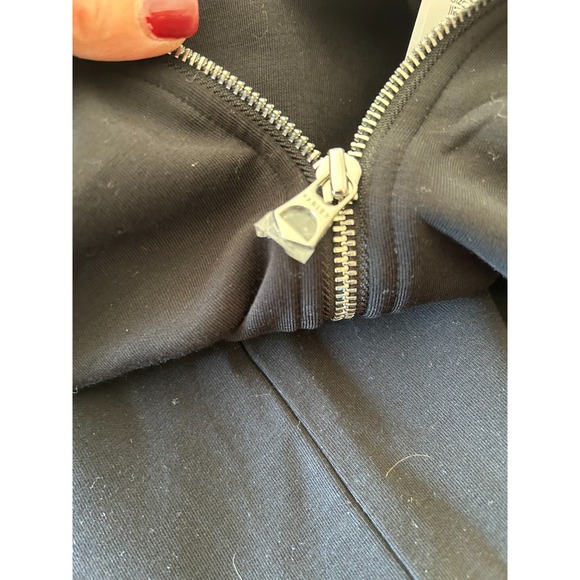 Varley Louisa Dress WOmens Size Large Black Zip Through Midi Pockets NWT $188 - Picture 13 of 13